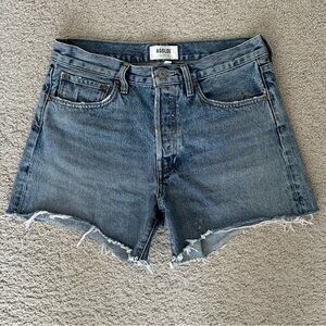 Agolde Parker Long Vintage Denim Shorts in Wheel (size 26)